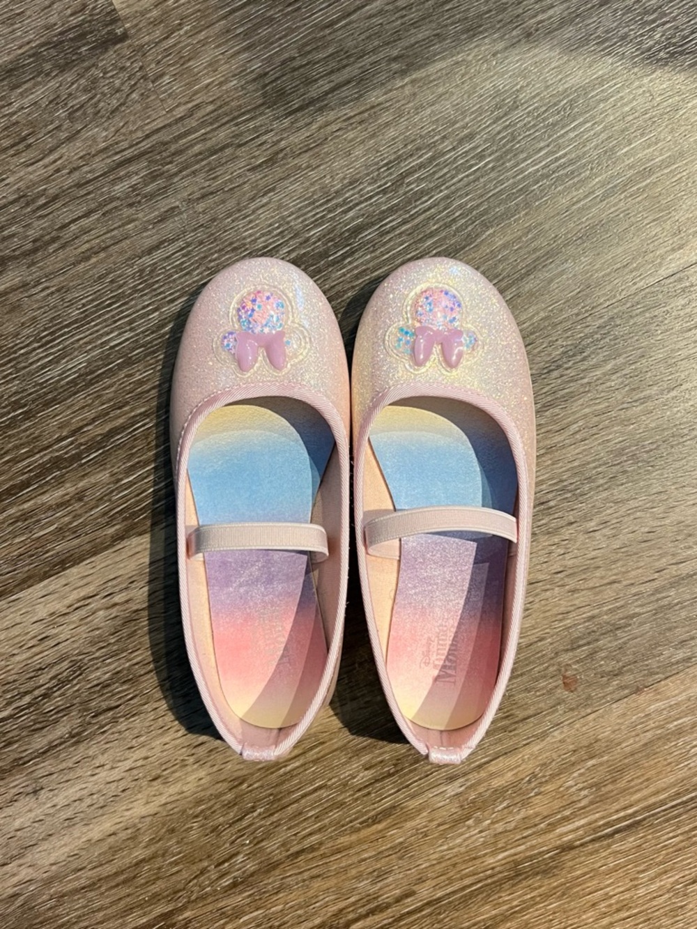 Minnie Mouse Pink Glitter Mary Jane Ballet Flats